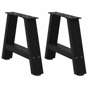 Picioare pentru măsuță de cafea în formă de A, 2 buc., negru, 50x(30-31) cm, oțel