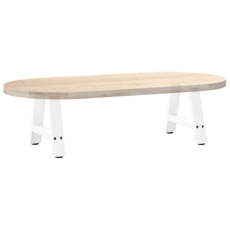Picioare pentru măsuță de cafea în formă de A, 2 buc., alb, 50x(30-31) cm, oțel