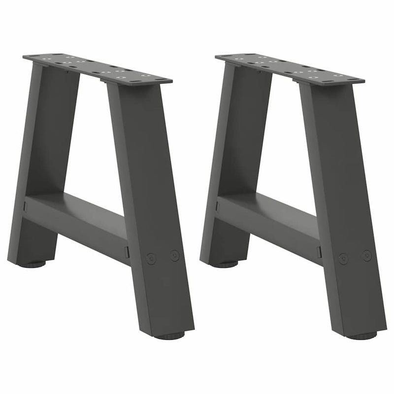 Picioare pentru măsuță de cafea în formă de A, 2 buc., antracit, 50x(30-31) cm, oțel