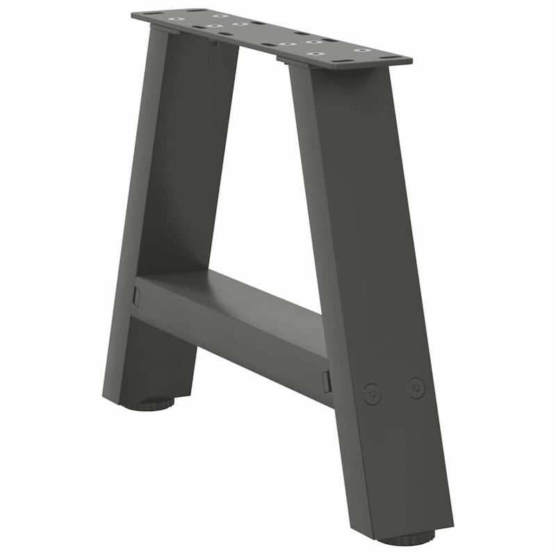 Picioare pentru măsuță de cafea în formă de A, 2 buc., antracit, 50x(30-31) cm, oțel