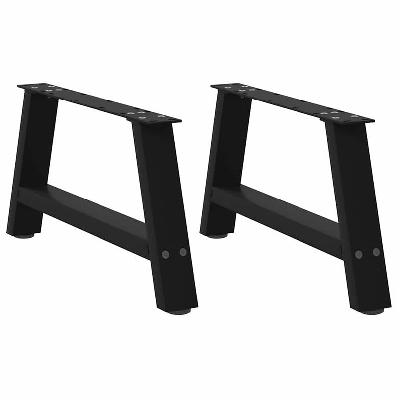 Picioare pentru măsuță de cafea în formă de A, 2 buc., negru, 60x(30-31) cm, oțel