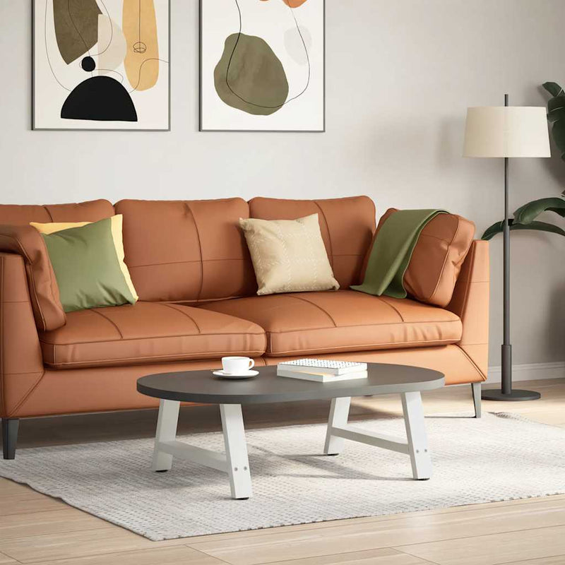Picioare pentru măsuță de cafea în formă de A, 2 buc., alb, 60x(30-31) cm, oțel
