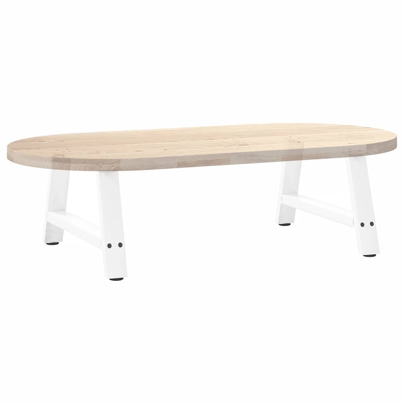 Picioare pentru măsuță de cafea în formă de A, 2 buc., alb, 60x(30-31) cm, oțel