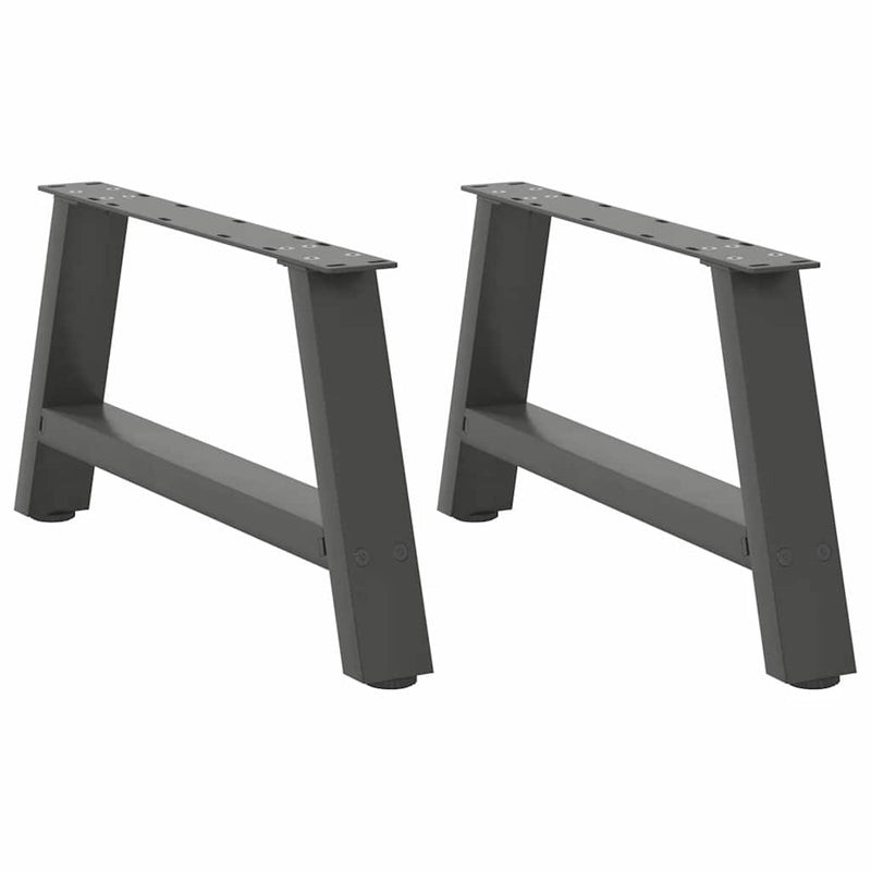 Picioare pentru măsuță de cafea în formă de A, 2 buc., antracit, 60x(30-31) cm, oțel