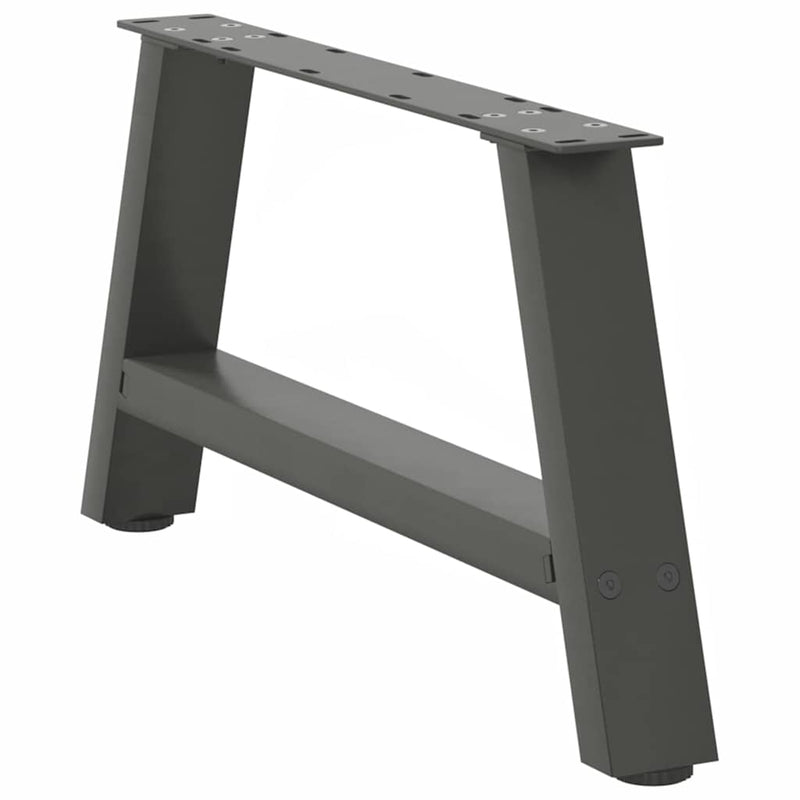 Picioare pentru măsuță de cafea în formă de A, 2 buc., antracit, 60x(30-31) cm, oțel