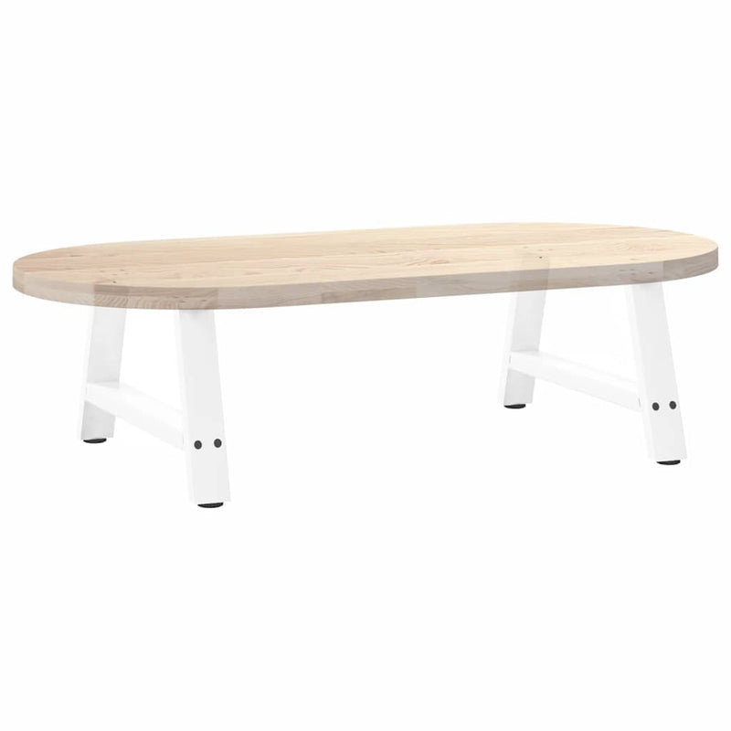 Picioare pentru măsuță de cafea în formă de A, 2 buc., alb, 70x(30-31) cm, oțel