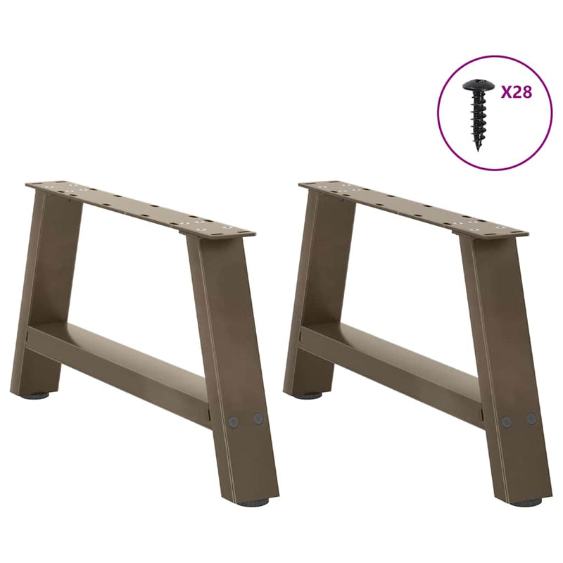 Picioare pentru măsuță de cafea în formă de A, 2 buc., 70x(30-31) cm, oțel