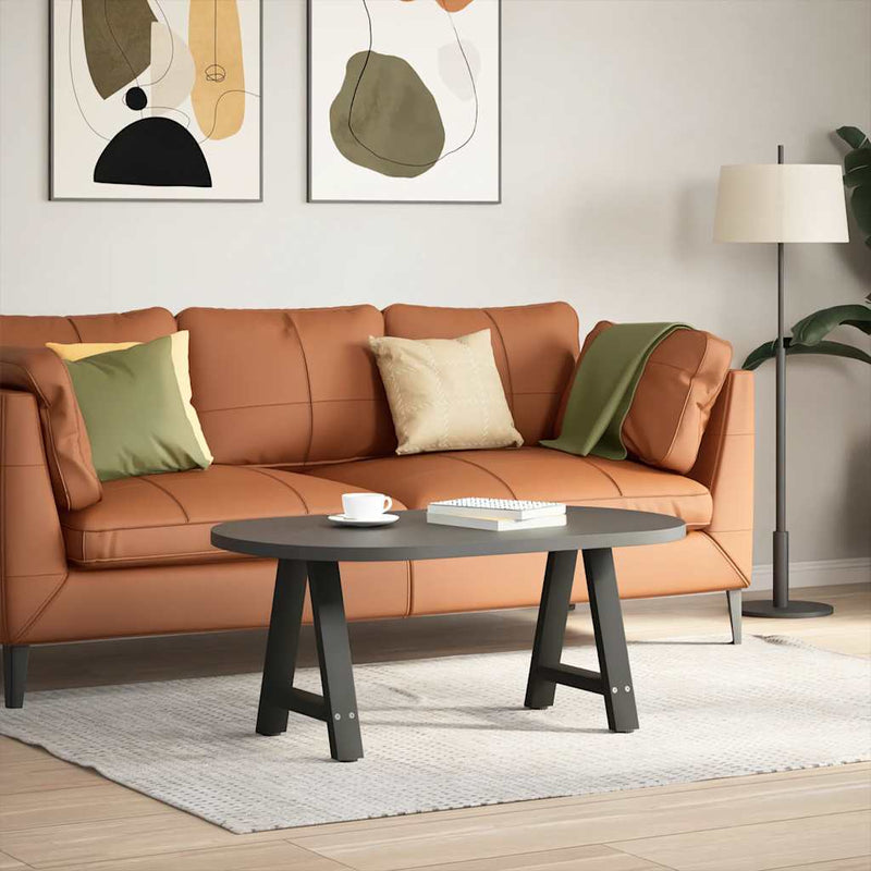 Picioare pentru măsuță de cafea în formă de A, 2 buc., negru, 38x(42-43) cm, oțel