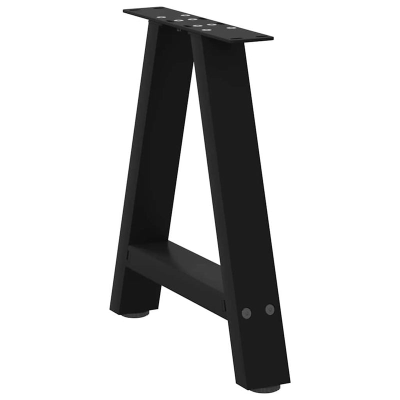 Picioare pentru măsuță de cafea în formă de A, 2 buc., negru, 38x(42-43) cm, oțel