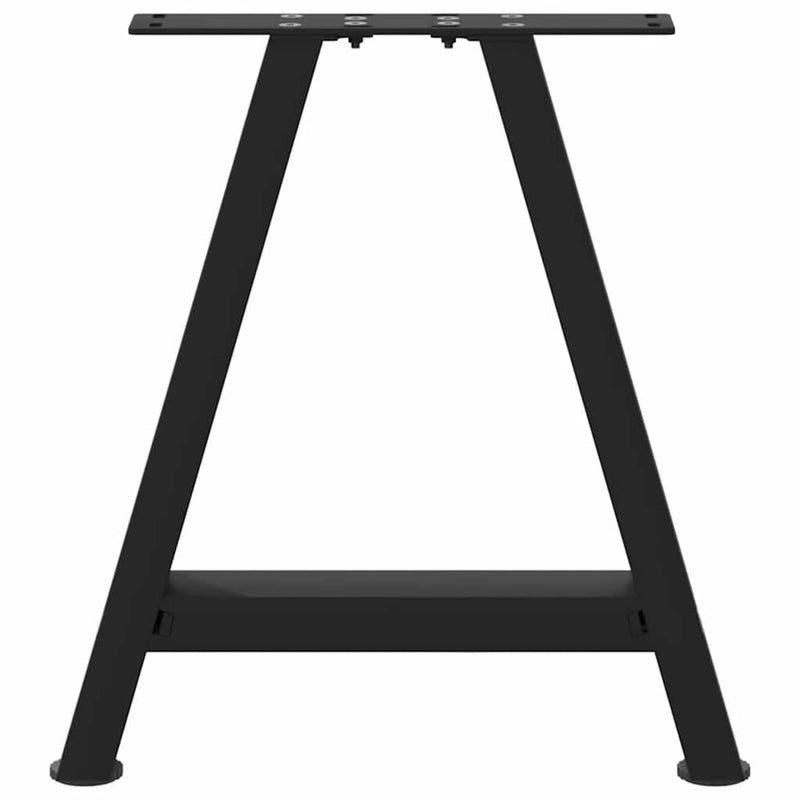 Picioare pentru măsuță de cafea în formă de A, 2 buc., negru, 38x(42-43) cm, oțel
