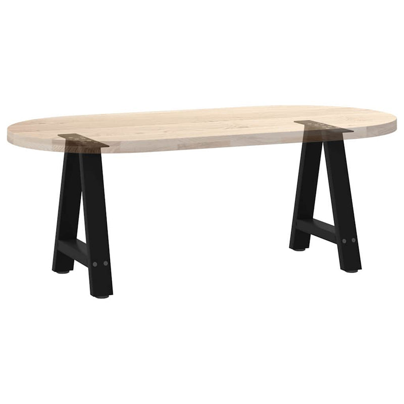Picioare pentru măsuță de cafea în formă de A, 2 buc., negru, 38x(42-43) cm, oțel