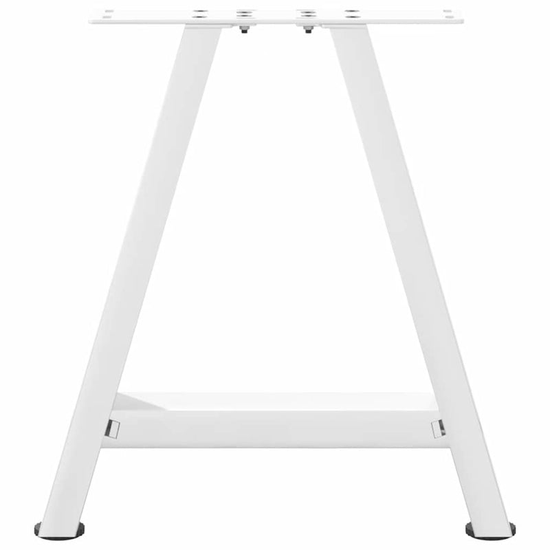 Picioare pentru măsuță de cafea în formă de A, 2 buc., alb, 38x(42-43) cm, oțel