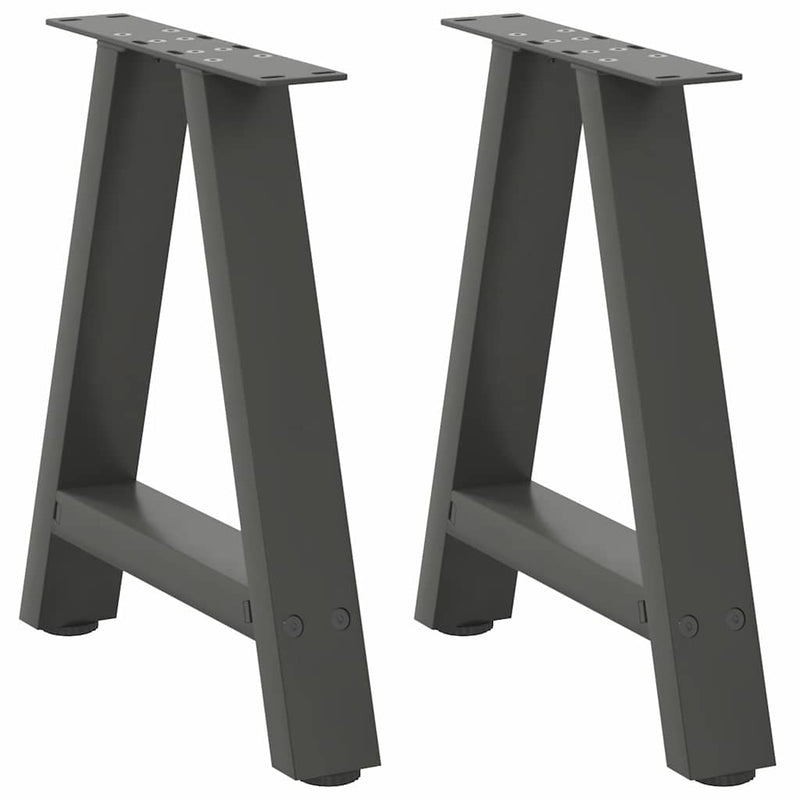 Picioare pentru măsuță de cafea în formă de A, 2 buc., antracit, 38x(42-43) cm, oțel