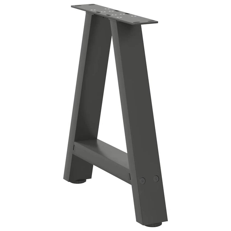 Picioare pentru măsuță de cafea în formă de A, 2 buc., antracit, 38x(42-43) cm, oțel