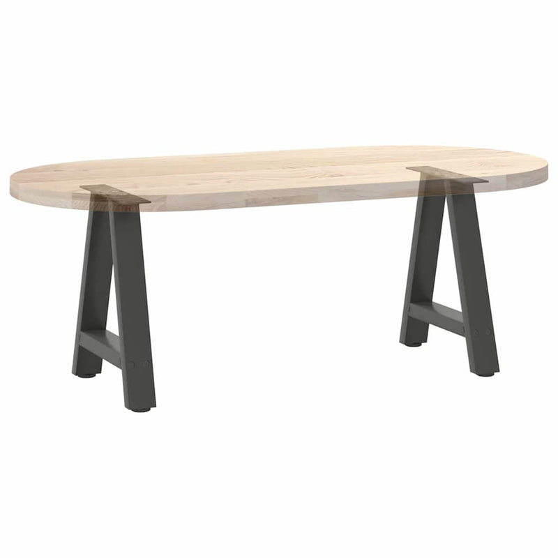 Picioare pentru măsuță de cafea în formă de A, 2 buc., antracit, 38x(42-43) cm, oțel