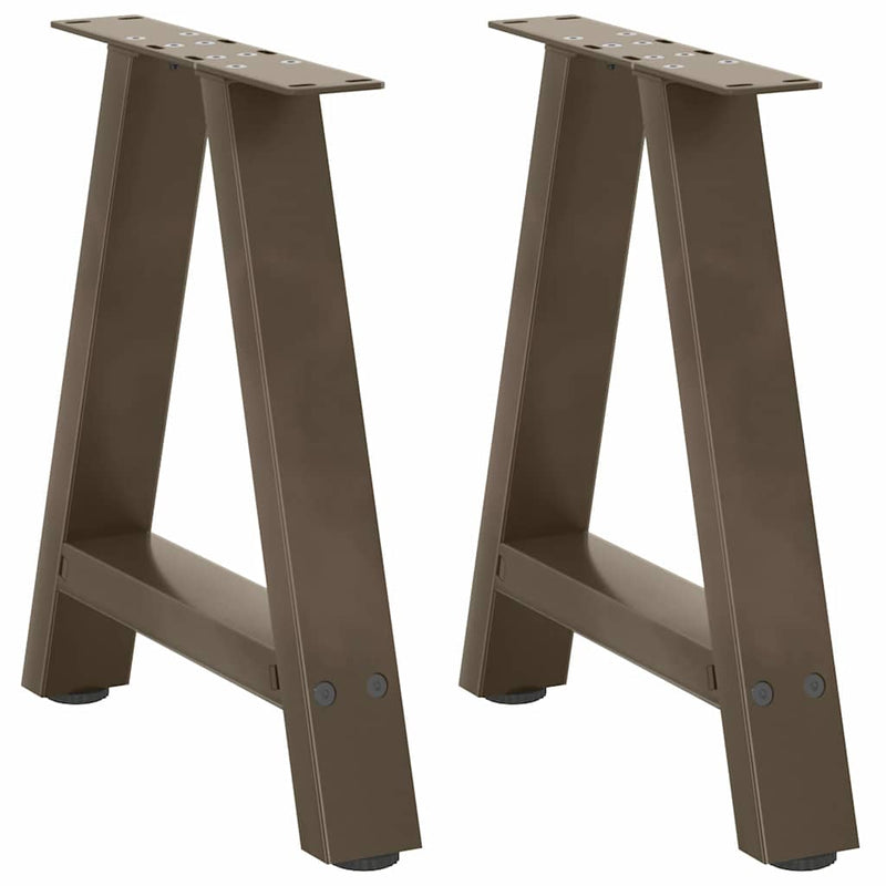Picioare pentru măsuță de cafea în formă de A, 2 buc., 38x(42-43) cm, oțel