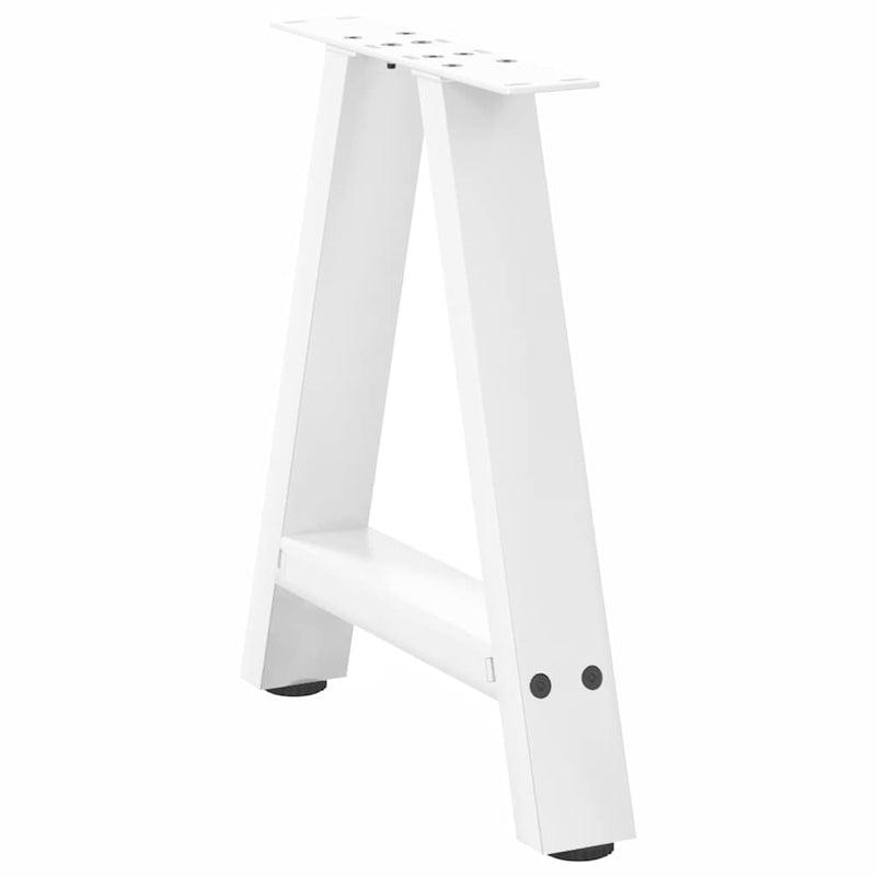 Picioare pentru măsuță de cafea în formă de A, 2 buc., alb, 50x(42-43) cm, oțel