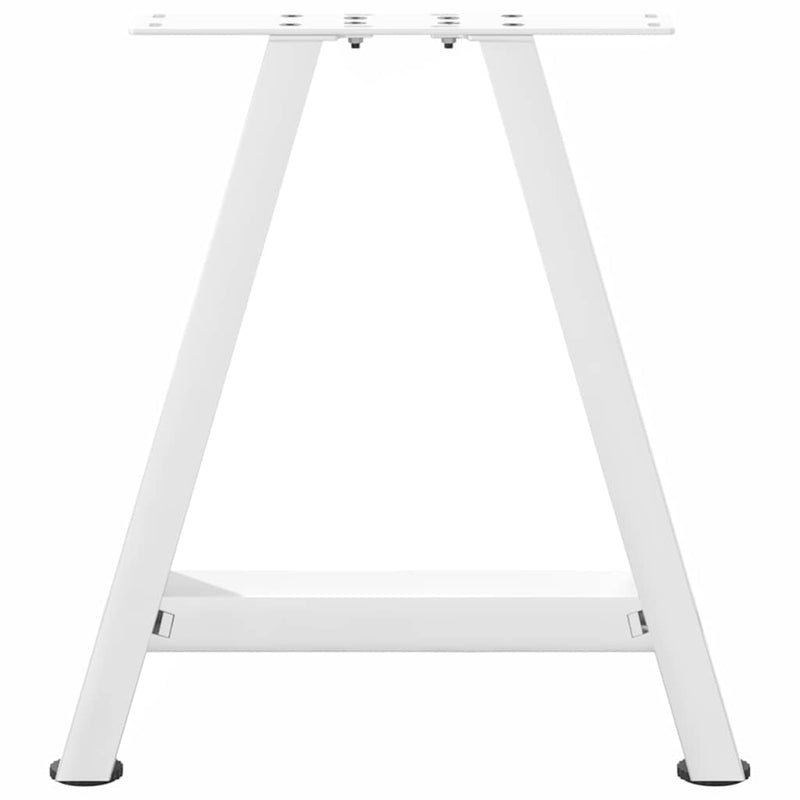 Picioare pentru măsuță de cafea în formă de A, 2 buc., alb, 50x(42-43) cm, oțel