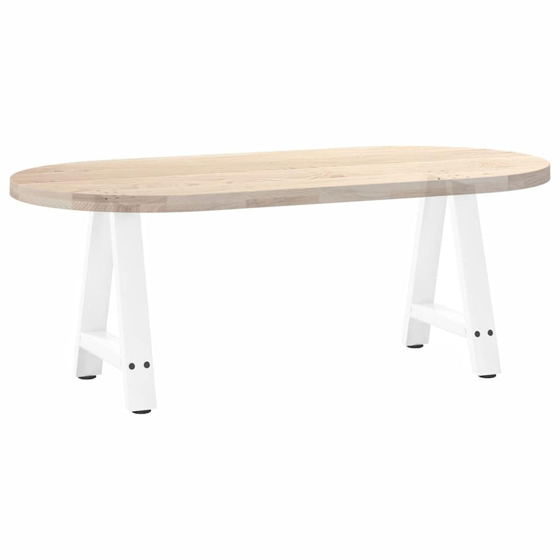 Picioare pentru măsuță de cafea în formă de A, 2 buc., alb, 50x(42-43) cm, oțel