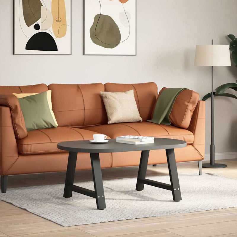 Picioare pentru măsuță de cafea în formă de A, 2 buc., negru, 60x(42-43) cm, oțel