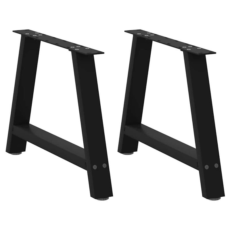 Picioare pentru măsuță de cafea în formă de A, 2 buc., negru, 70x(42-43) cm, oțel