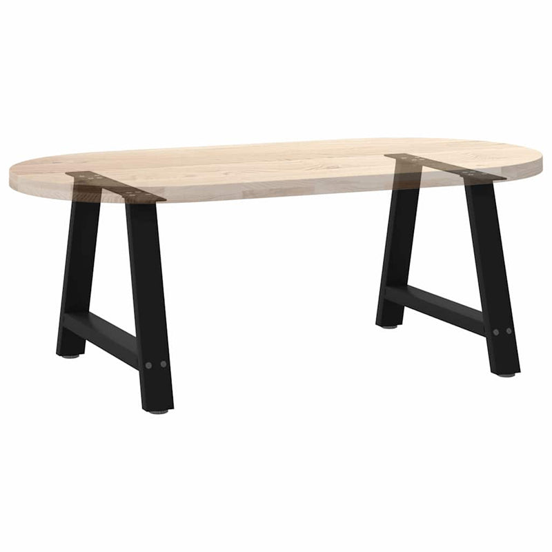 Picioare pentru măsuță de cafea în formă de A, 2 buc., negru, 70x(42-43) cm, oțel