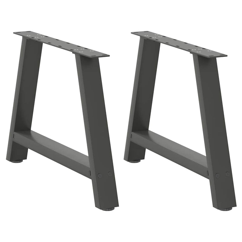 Picioare pentru măsuță de cafea în formă de A, 2 buc., antracit, 70x(42-43) cm, oțel