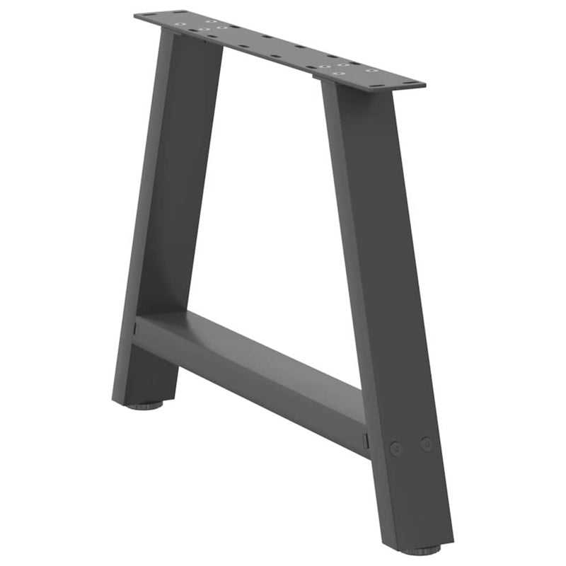 Picioare pentru măsuță de cafea în formă de A, 2 buc., antracit, 70x(42-43) cm, oțel