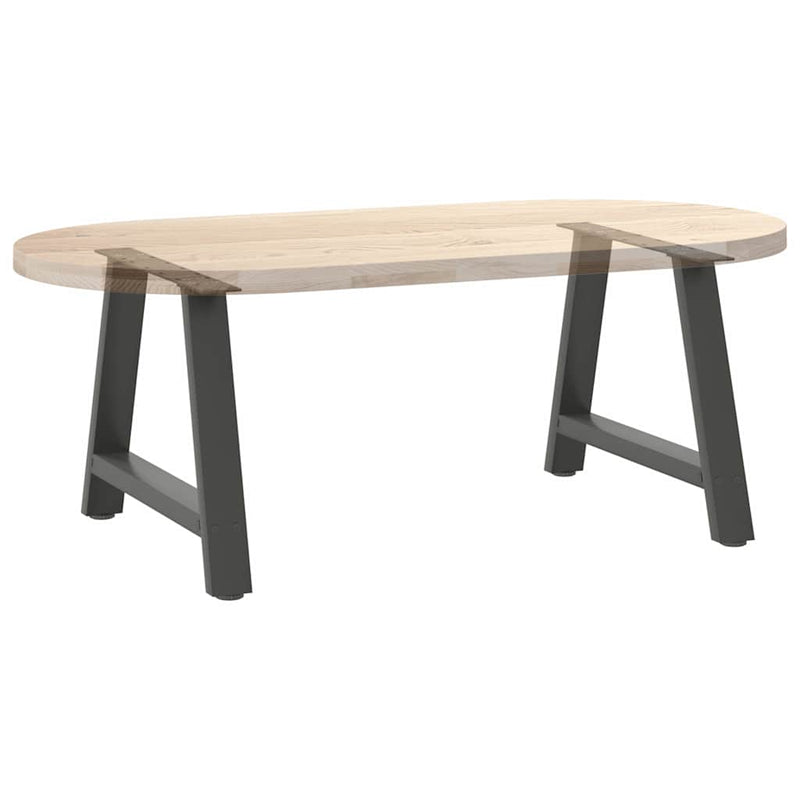 Picioare pentru măsuță de cafea în formă de A, 2 buc., antracit, 70x(42-43) cm, oțel
