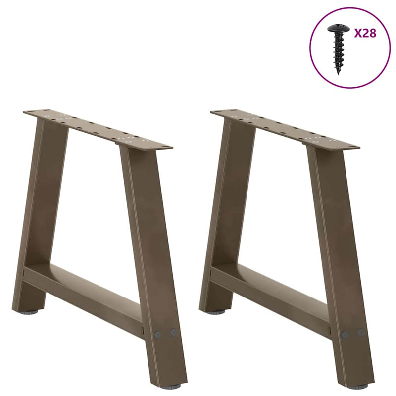 Picioare pentru măsuță de cafea în formă de A, 2 buc., 70x(42-43) cm, oțel