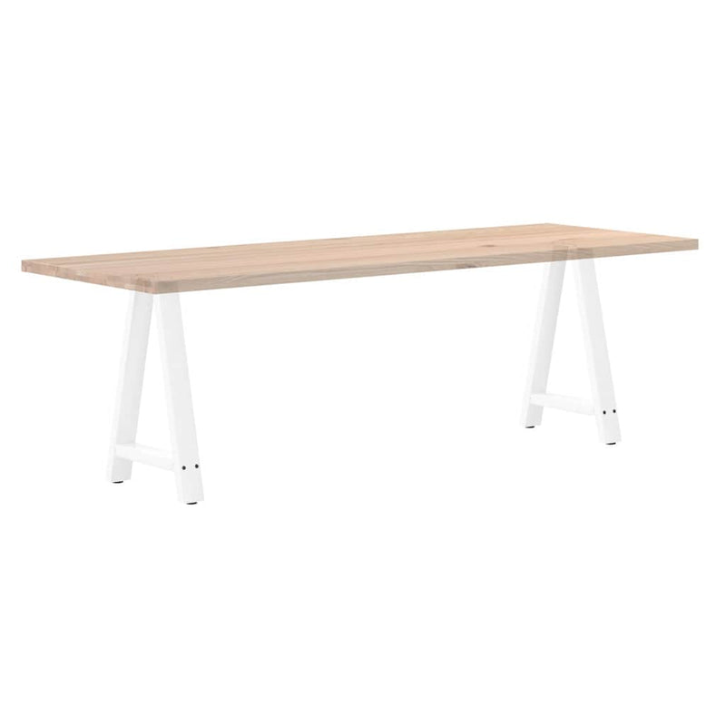 Picioare de masă în formă de A, 2 buc., alb, 60x(72-73) cm, oțel