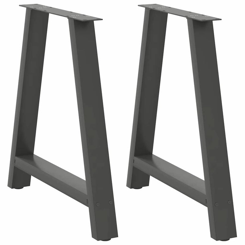 Picioare de masă în formă de A, 2 buc., antracit, 70x(72-73) cm, oțel