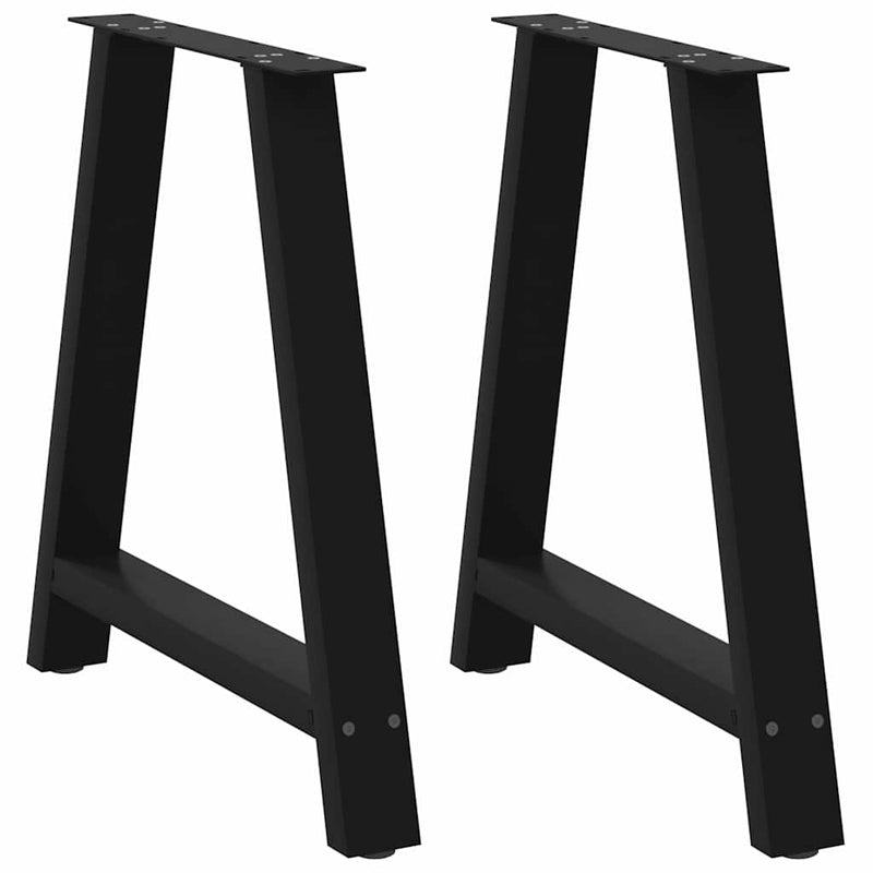 Picioare de masă în formă de A, 2 buc., negru, 80x(72-73) cm, oțel