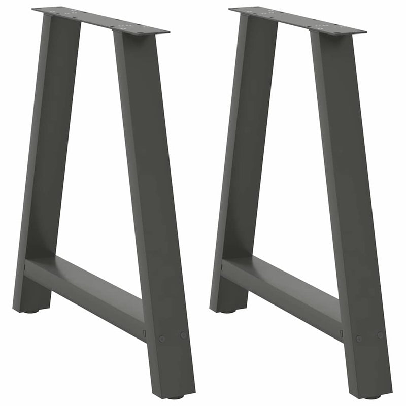 Picioare de masă în formă de A, 2 buc., antracit, 80x(72-73) cm, oțel