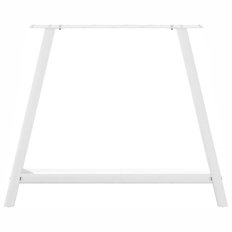 Picioare de masă în formă de A, 2 buc., alb, 90x(72-73) cm, oțel