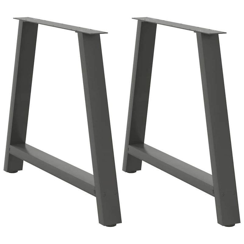Picioare de masă în formă de A, 2 buc., antracit, 90x(72-73) cm, oțel