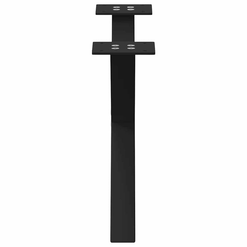 Picioare pentru măsuță de cafea în formă de X, 2 buc., negru, 50x(30-31) cm, oțel
