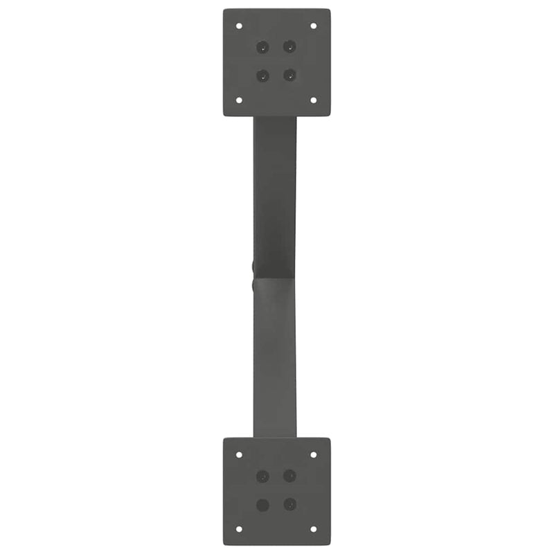 Picioare pentru măsuță de cafea în formă de X, 2 buc., antracit, 50x(30-31) cm, oțel