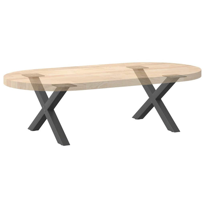 Picioare pentru măsuță de cafea în formă de X, 2 buc., antracit, 50x(30-31) cm, oțel
