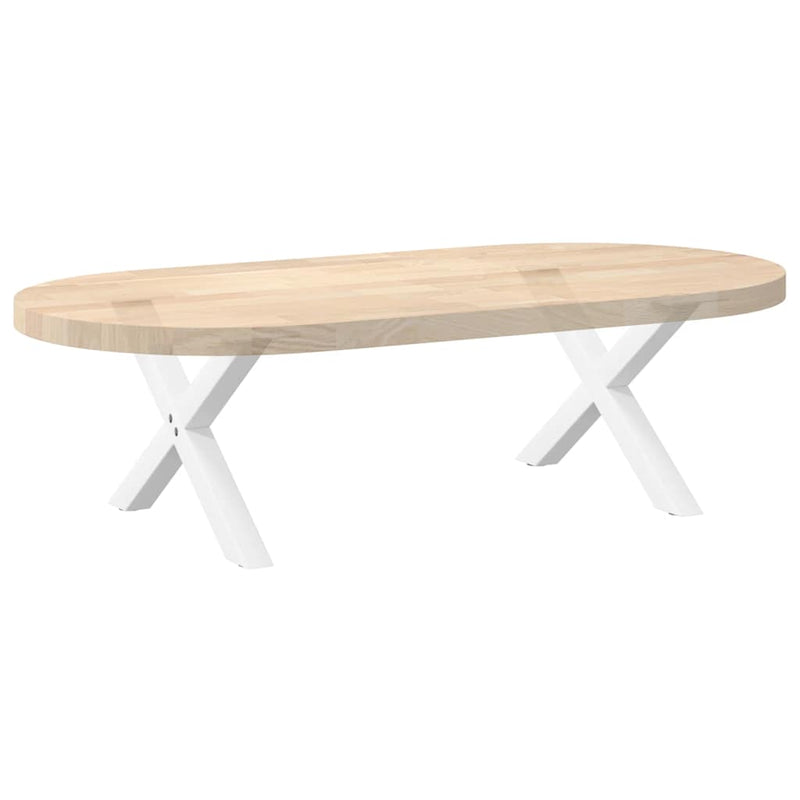 Picioare pentru măsuță de cafea în formă de X, 2 buc., alb, 60x(30-31) cm, oțel