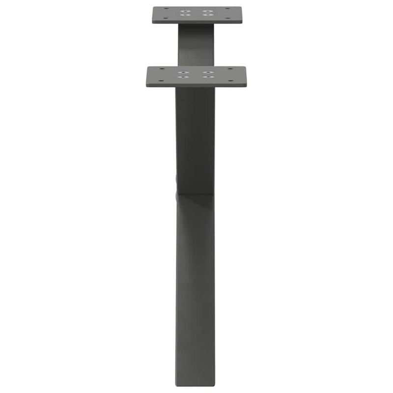 Picioare pentru măsuță de cafea în formă de X, 2 buc., antracit, 60x(30-31) cm, oțel