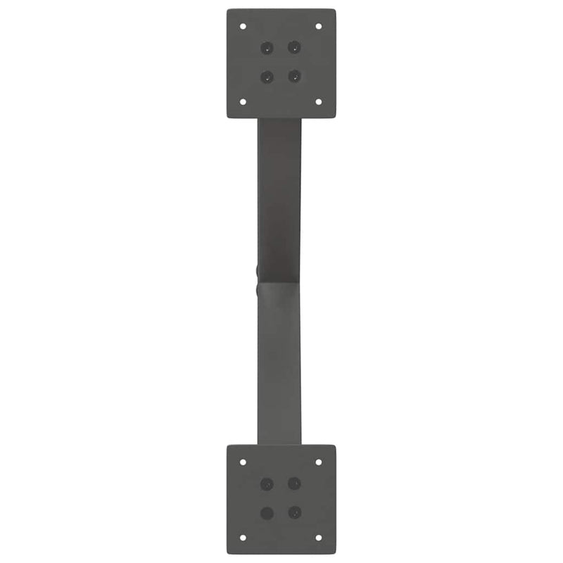 Picioare pentru măsuță de cafea în formă de X, 2 buc., antracit, 60x(30-31) cm, oțel
