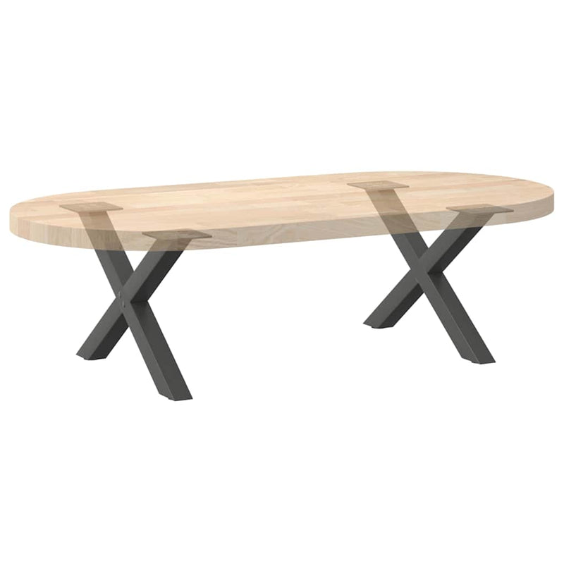 Picioare pentru măsuță de cafea în formă de X, 2 buc., antracit, 60x(30-31) cm, oțel