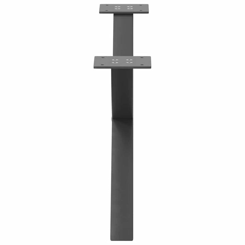 Picioare pentru măsuță de cafea în formă de X, 2 buc., antracit, 70x(30-31) cm, oțel