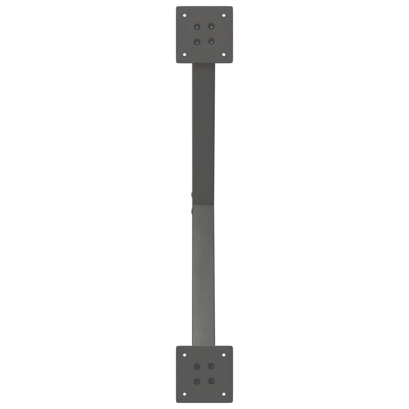 Picioare pentru măsuță de cafea în formă de X, 2 buc., antracit, 70x(30-31) cm, oțel