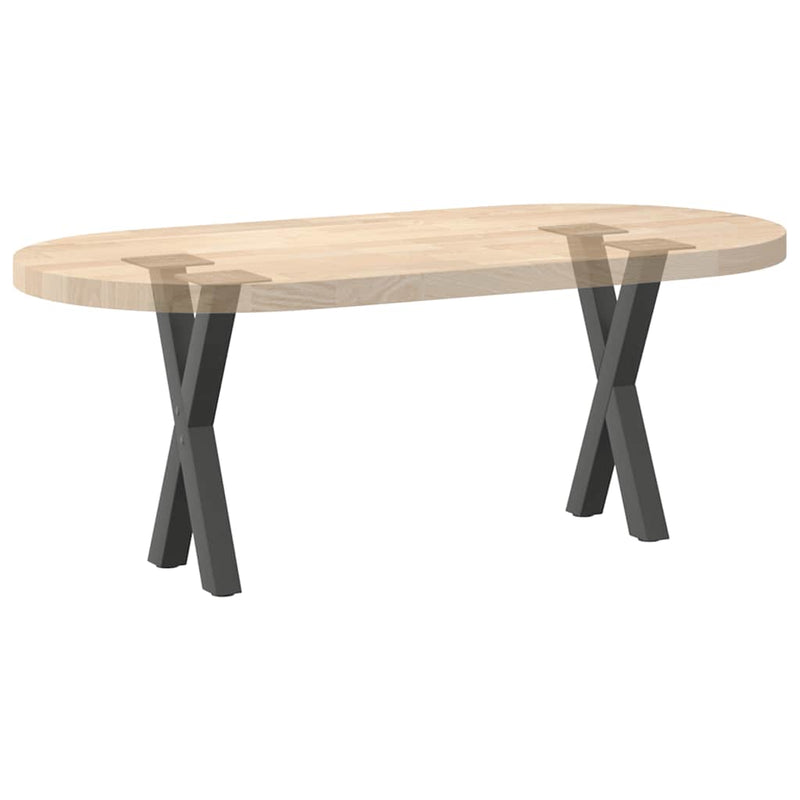 Picioare pentru măsuță de cafea în formă de X, 2 buc., antracit, 38x(42-43) cm, oțel