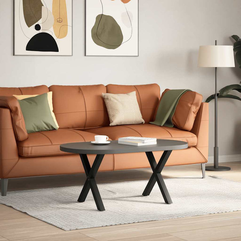 Picioare pentru măsuță de cafea în formă de X, 2 buc., negru, 50x(42-43) cm, oțel