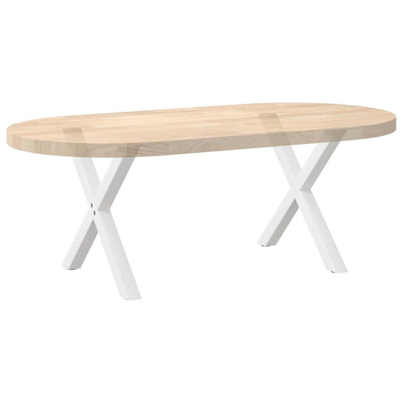 Picioare pentru măsuță de cafea în formă de X, 2 buc., alb, 50x(42-43) cm, oțel