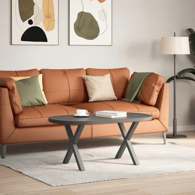 Picioare pentru măsuță de cafea în formă de X, 2 buc., antracit, 60x(42-43) cm, oțel