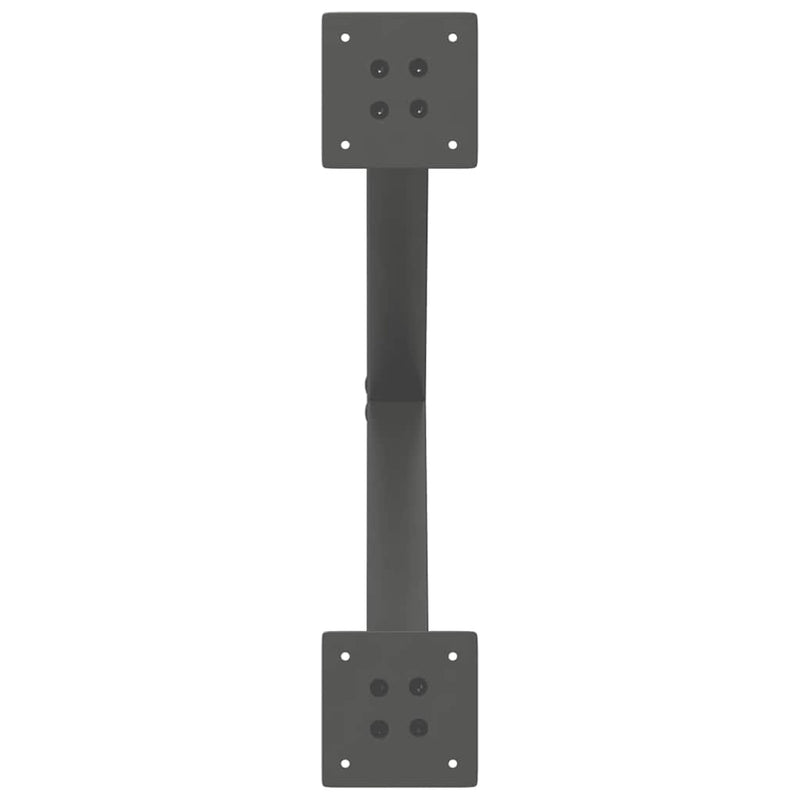 Picioare pentru măsuță de cafea în formă de X, 2 buc., antracit, 60x(42-43) cm, oțel